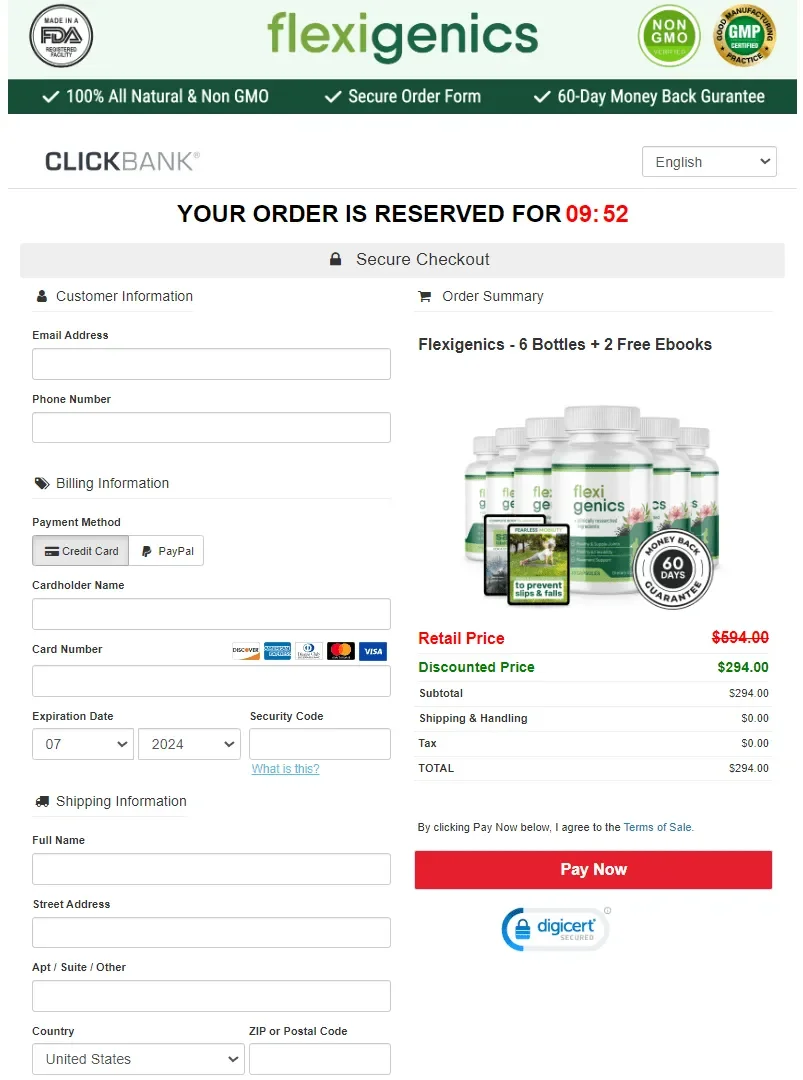 flexigenics-secure-checkout-page